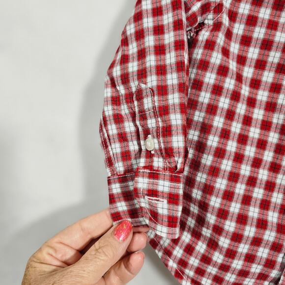 Janie and Jack Baby Boy's Holiday Plaid Button Down Oxford Shirt 12-18 M… - Picture 3 of 10